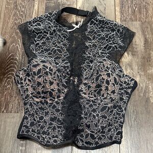Victoria's Secret Black Lace Bra Top